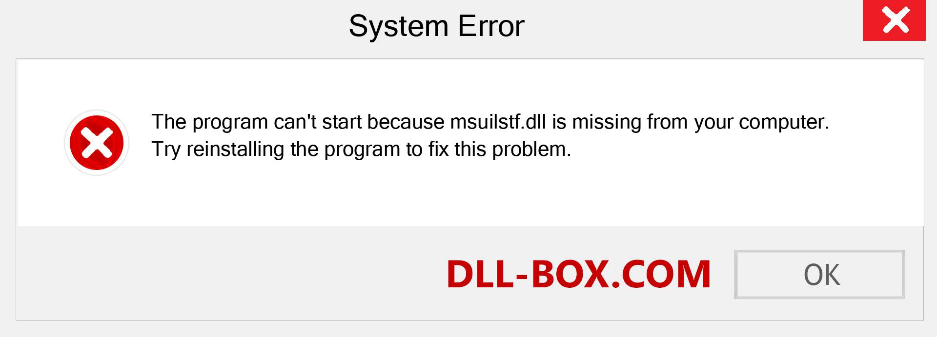  msuilstf.dll file is missing?. Download for Windows 7, 8, 10 - Fix  msuilstf dll Missing Error on Windows, photos, images